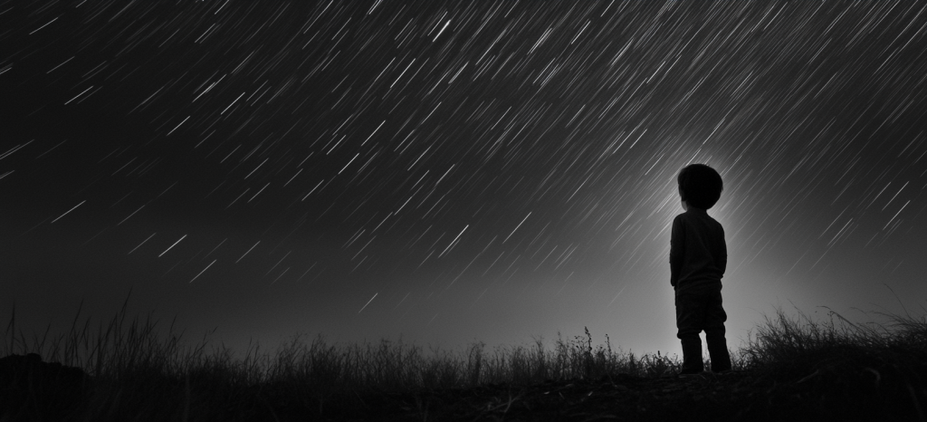The Faith and Wonder of a child looking at the stars